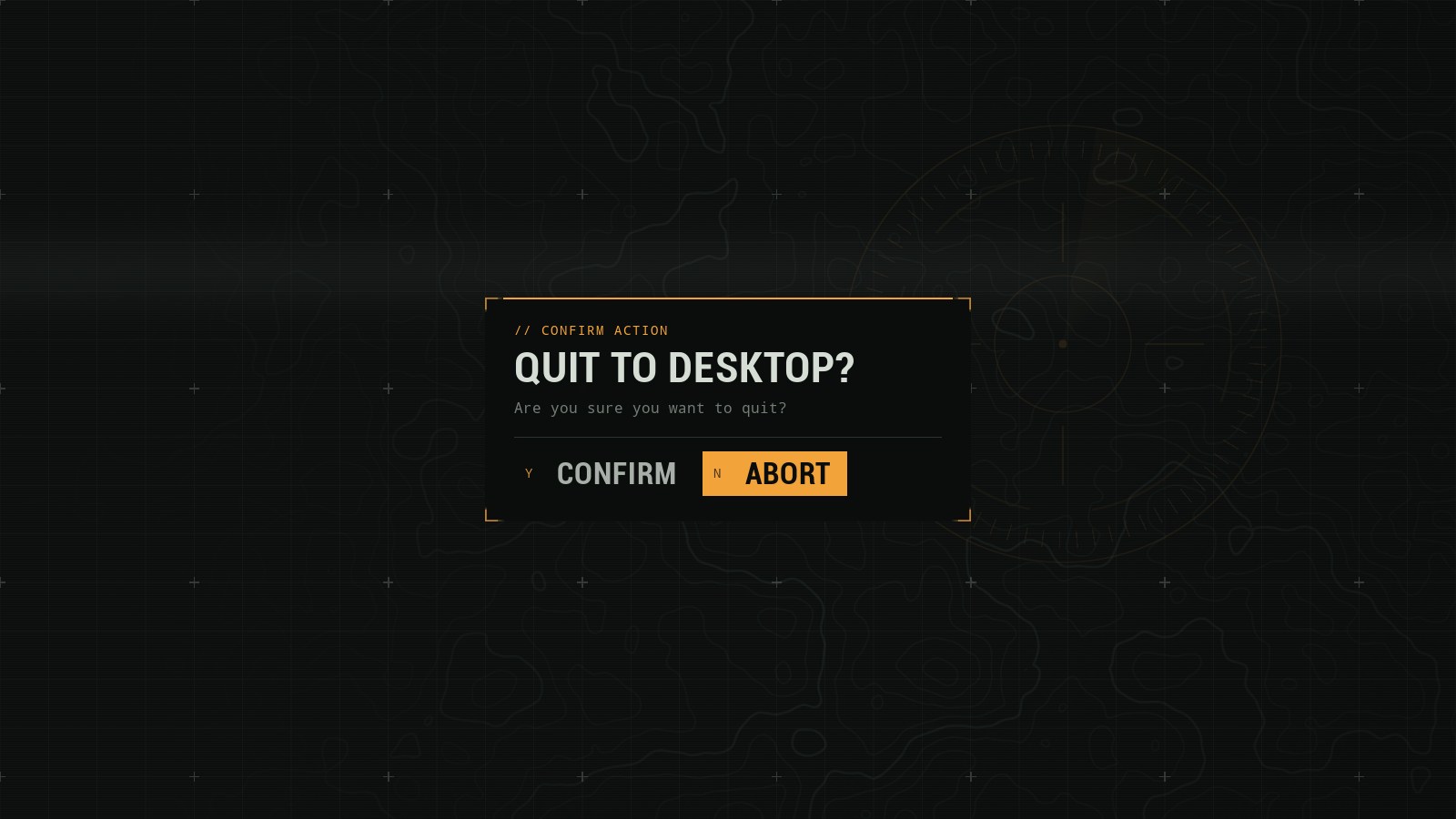 Operator confirm dialog