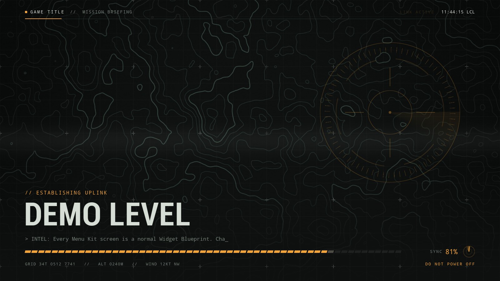 Operator loading screen