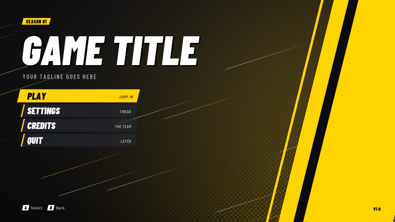 Strike main menu